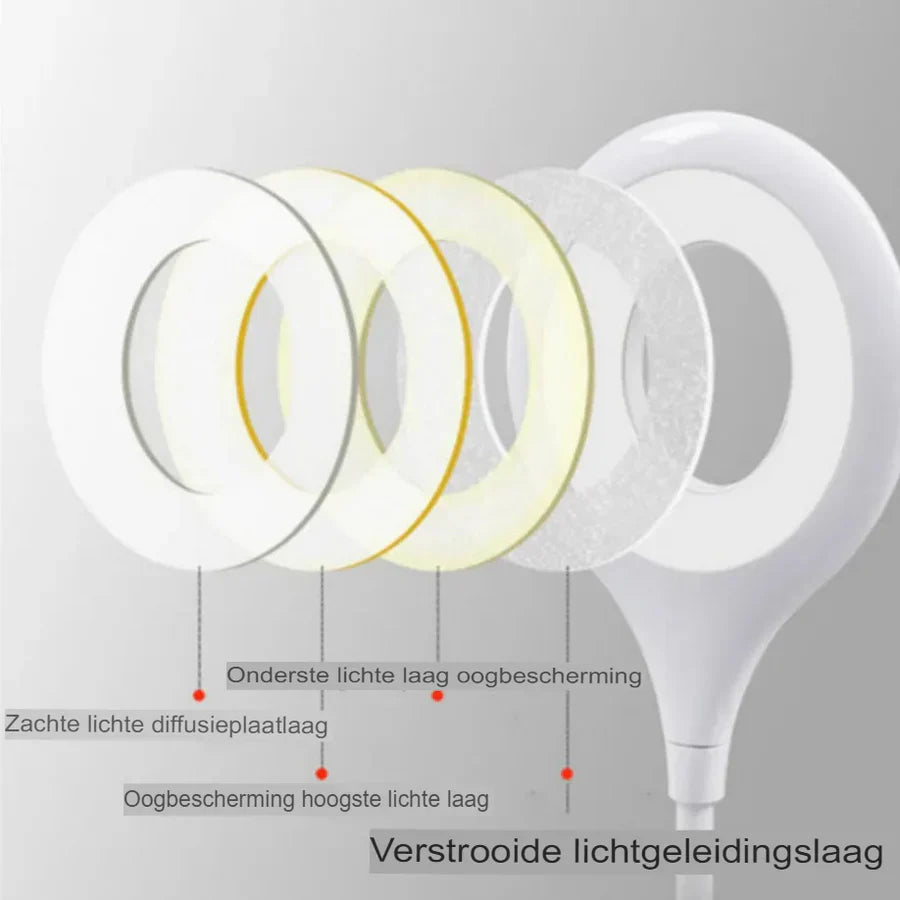 Lisslune | Compact and Rechargeable Night Light – Flexible LED Light for Desk and Nightstand