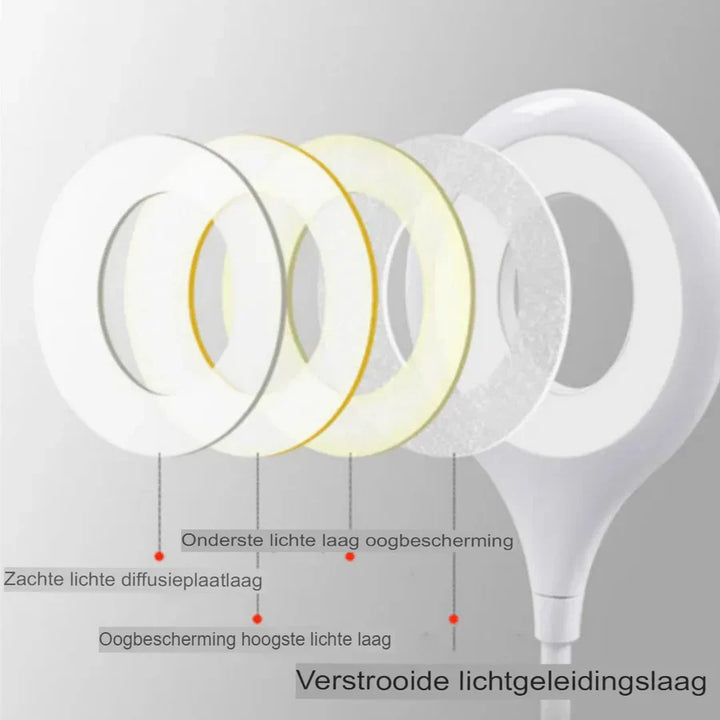 Lisslune | Compact and Rechargeable Night Light – Flexible LED Light for Desk and Nightstand