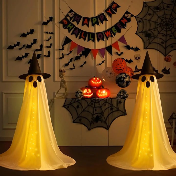 Rynx | New Ghost Lantern Halloween Decoration Courtyard Decoration Halloween Gift Courtyard Standing Spirit Face Halloween Decoration