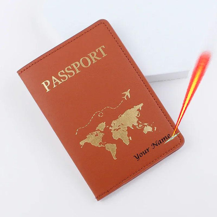 Lisslune | Custom engraved passport holder for adventurous couples - Elegant travel essential