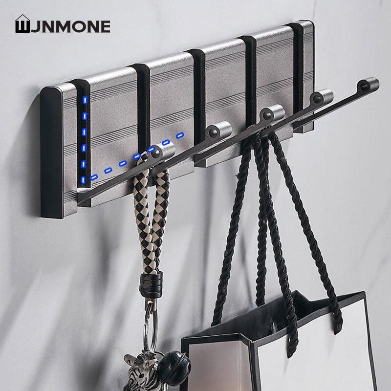 Lisslune | Stylish Gray Aluminum Wall Hooks for Modern Home Organization