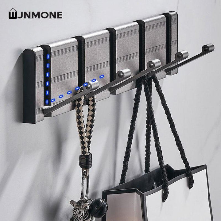 Lisslune | Stylish Gray Aluminum Wall Hooks for Modern Home Organization