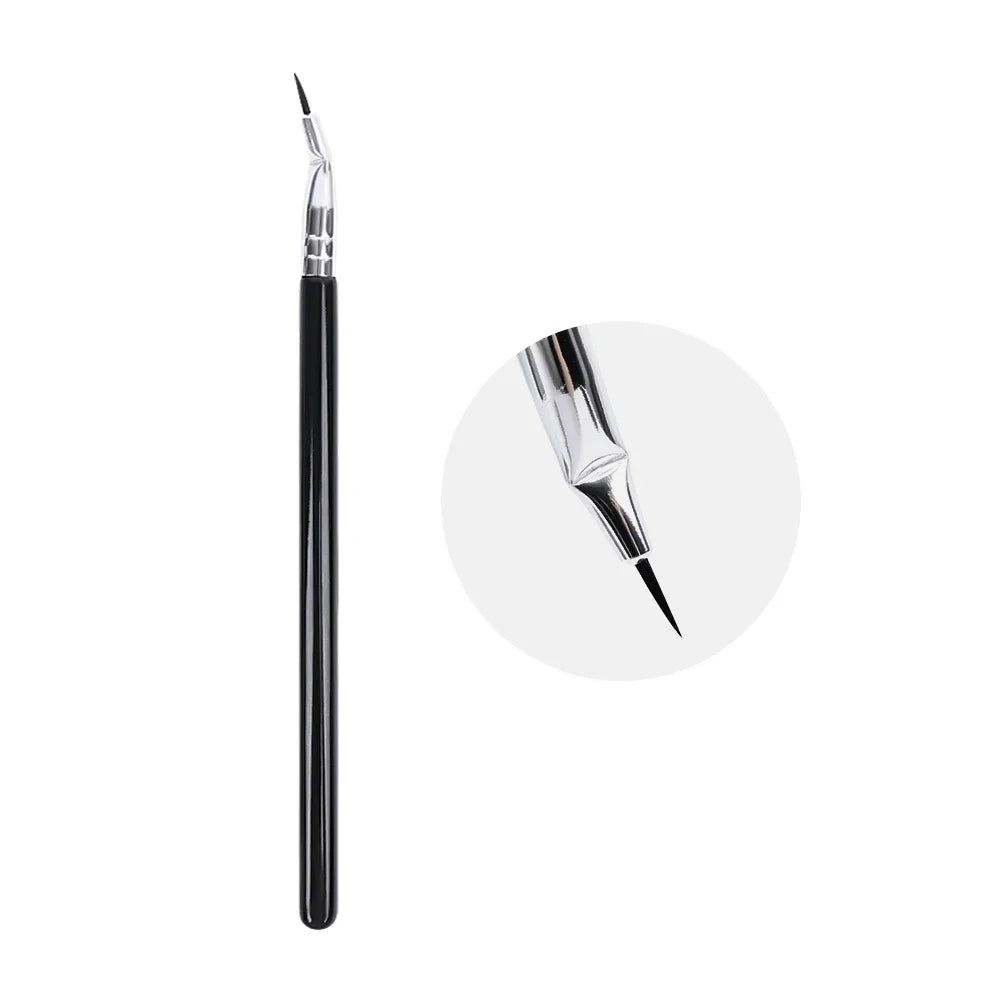 Rynx | Professional Outline Eyeliner Brush Soft Contour Laying Silk Worm Concealer Eyeliner Gel Curved Make-up Brush Eye Cosmetics Tools