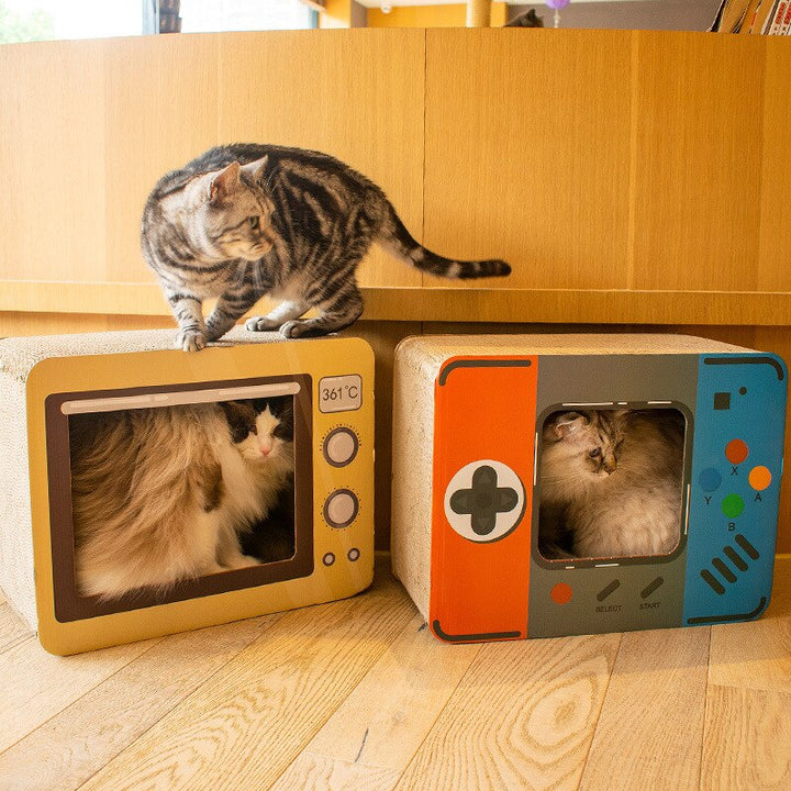 Lisslune | DIY Vintage Cat Scratching Board Bed