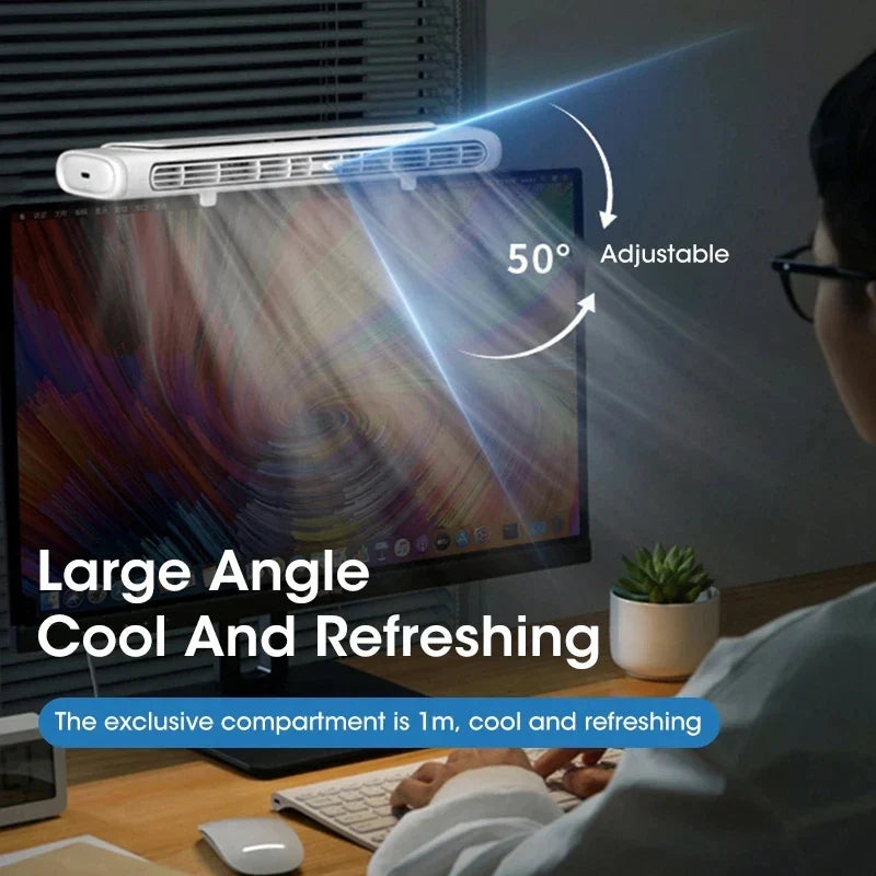 Lisslune | USB Rechargeable Portable Desk & Monitor Clip-On Air Conditioner