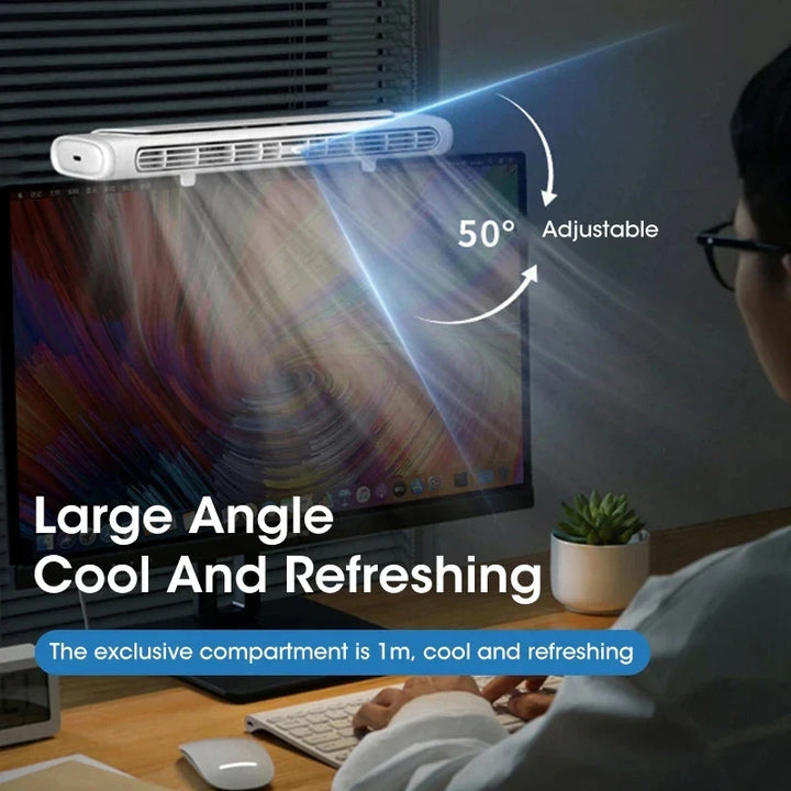 Lisslune | USB Rechargeable Portable Desk & Monitor Clip-On Air Conditioner