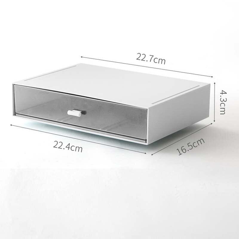 Lisslune | Slim stackable white plastic desk organizer for maximum efficiency at the workplace
