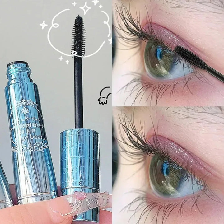 Rynx | Silk Fiber Black Mascara Waterproof Long-lasting Lengthening Lash Volumizing Mascara Black Lash Makeup Cosmetics
