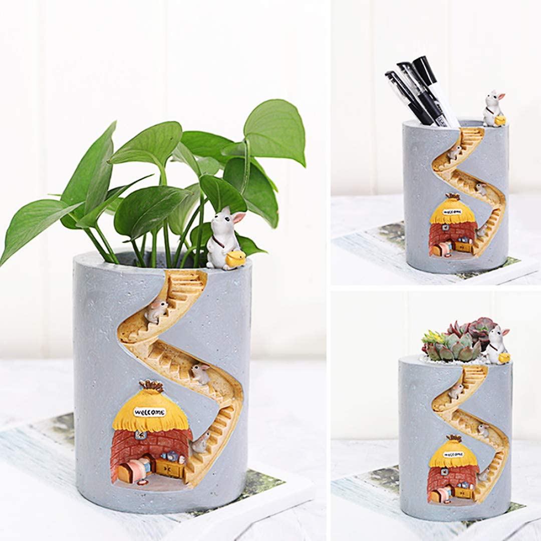 Lisslune | Fantastic Fusion: Unique Artistic Resin Flower Pots