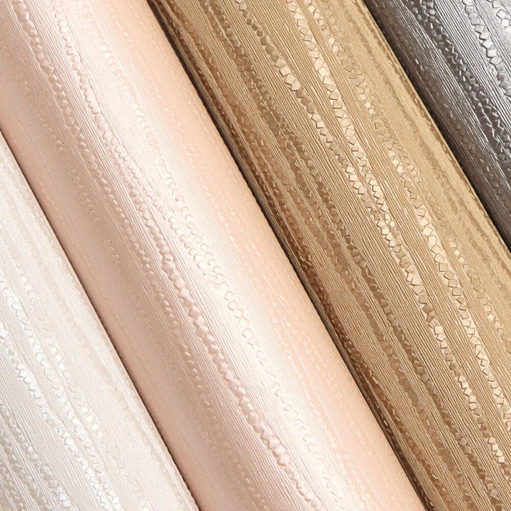 Lisslune | Opulent Pearl Striped Synthetic Leather for Luxury DIY Creations