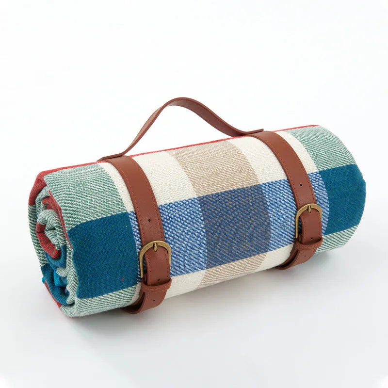 Lisslune | NovaPlaid | Waterproof Foldable Picnic Blanket with Carry Strap
