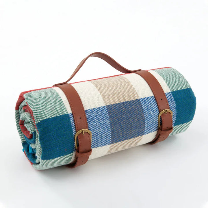 Lisslune | NovaPlaid | Waterproof Foldable Picnic Blanket with Carry Strap