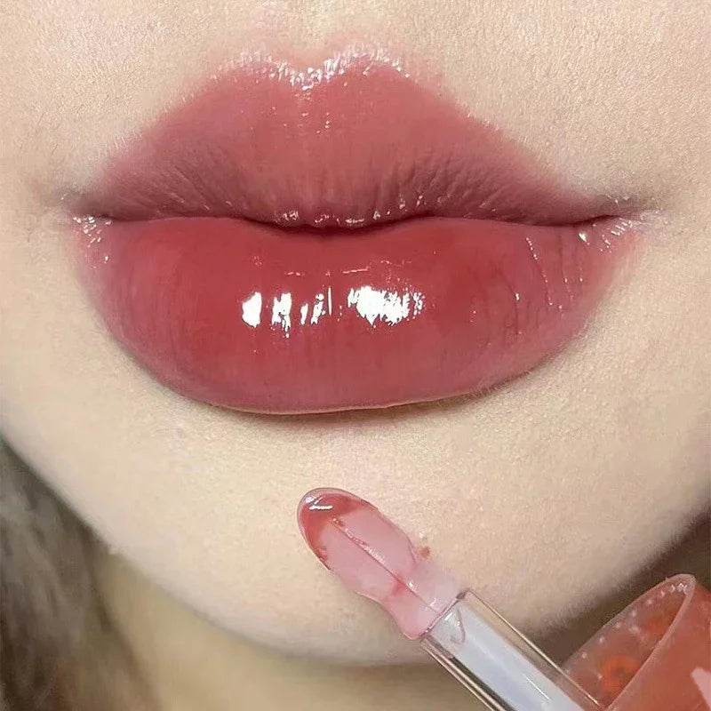 Rynx | Bear Seal Mirror Clear Lipstick Lip Gloss Waterproof Moisturizing Long-lasting No Fading Lip Lacquer Makeup for Women Korean Cosmetics
