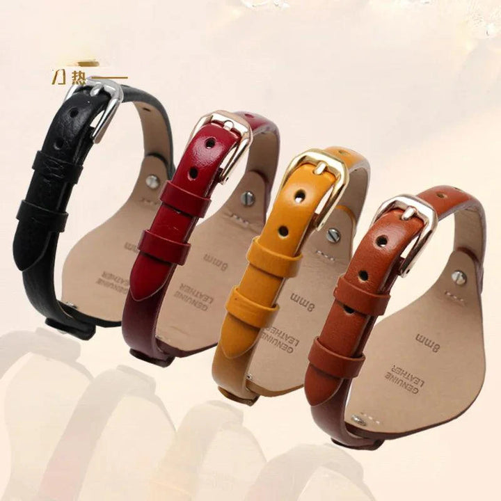 Lisslune | Elegant calfskin watch bands with rose gold metal buckle - A luxurious women's accessory