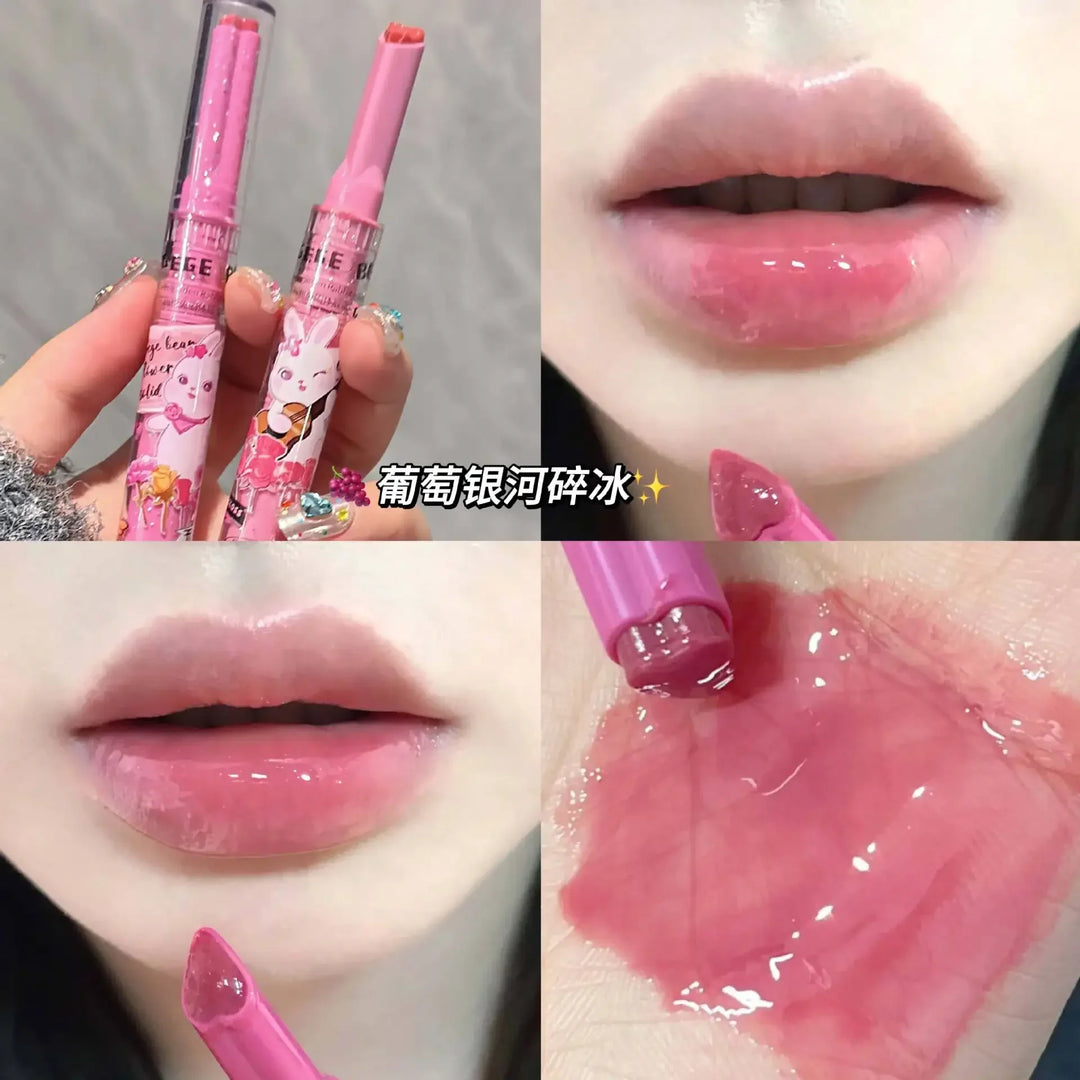 Rynx | Mirror Lacquer Solid Lip Lacquer Tint Flower Water Light Heart Shape Lipstick Sweet Rabbit Jelly Lipstick Korean Lip Tint Makeup