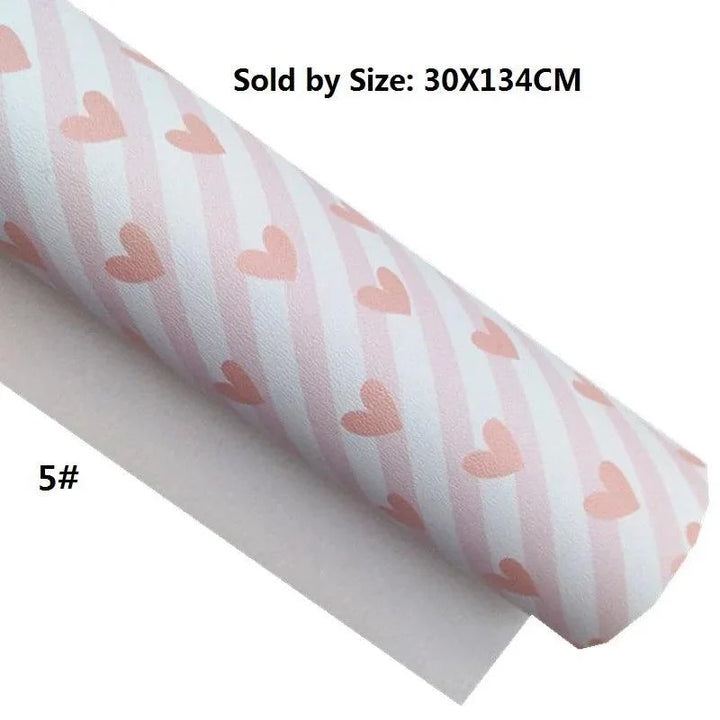 Lisslune | Chic Pink Leather Craft Sheets - Elegant Honeycomb and Heart Designs for Inspiring DIY Creations