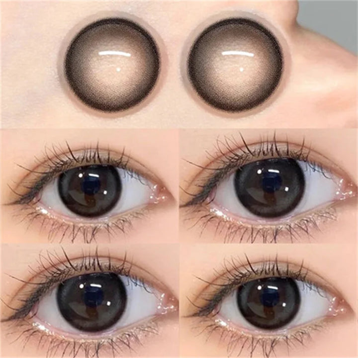 Lisslune | Contact lenses for eyes Color 2 pieces Diopters Annual lens prescription Myopia Round Soft lens Fashionable Beautiful Cosmetic lens