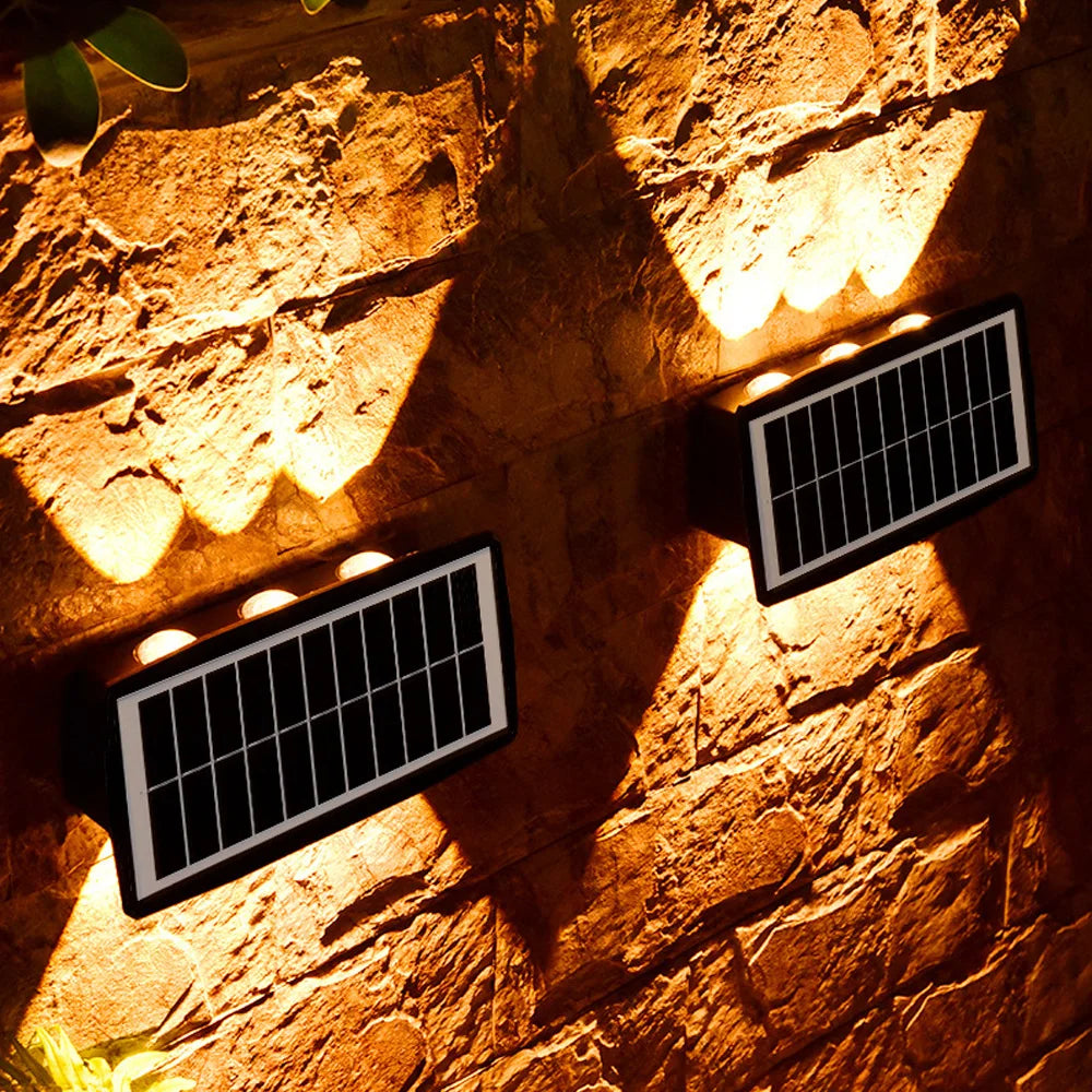 Lisslune | Solar LED outdoor wall light with up & down effect – Modern wall lighting for garden and terrace