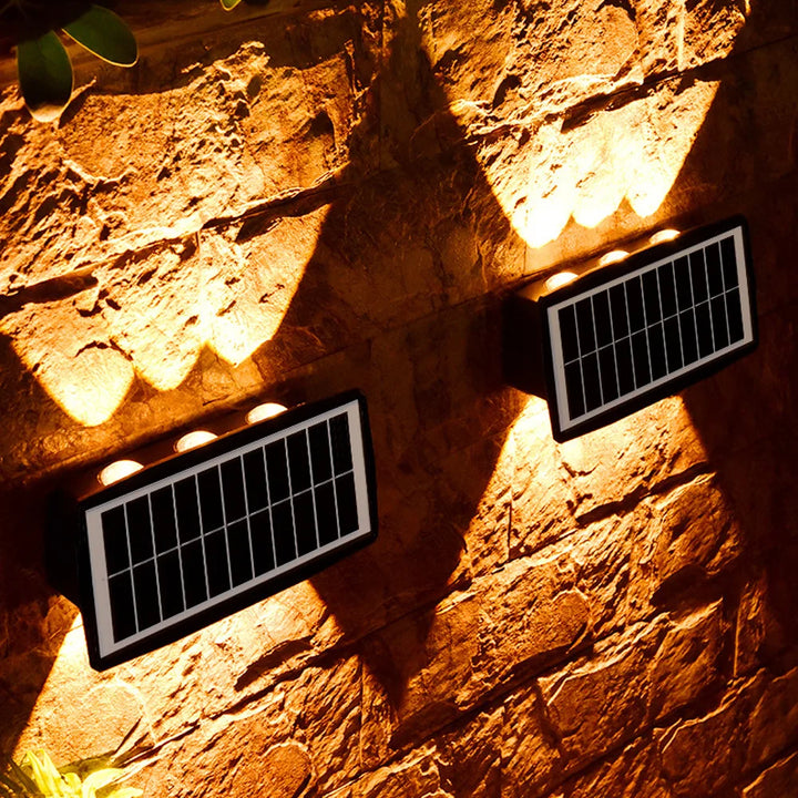 Lisslune | Solar LED outdoor wall light with up & down effect – Modern wall lighting for garden and terrace