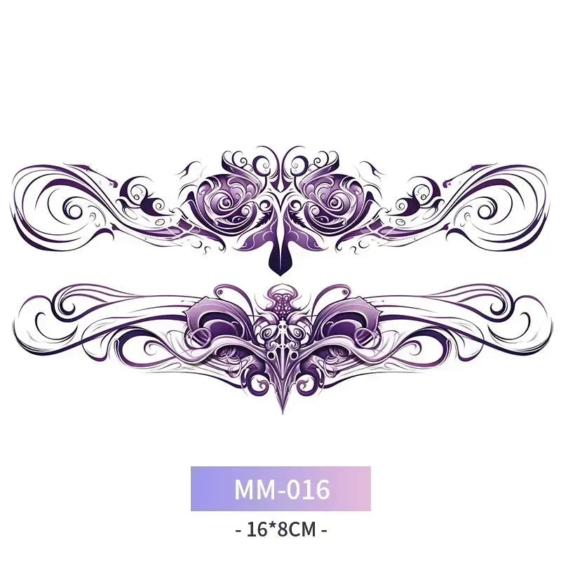 Rynx | 6-Piece Waterproof Tattoo Sticker Set Long-lasting Artificial Tattoo Girls 3D Artificial Sex Womb Tattoo for Women Temporary Abdomen섹스타투스티커 Product