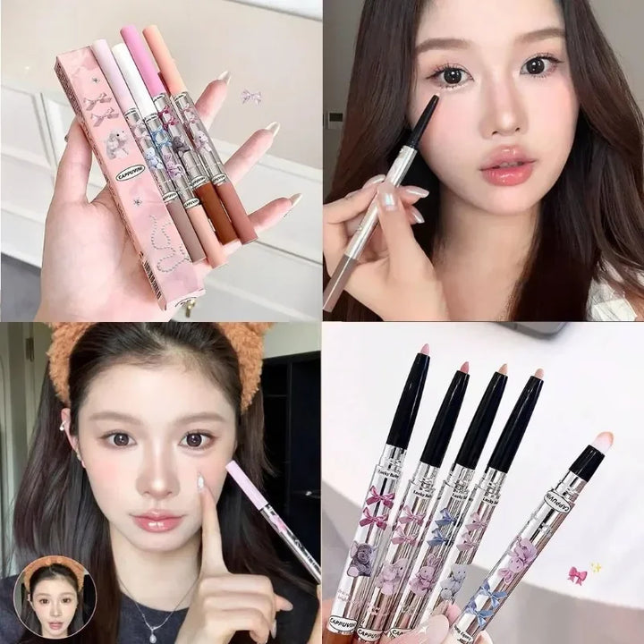 Rynx | Double head lying silk spinner pencil silk spinner highlighter crease pencil diamond glitter matte illuminating shadow eyeliner pencil Aegyo-sal