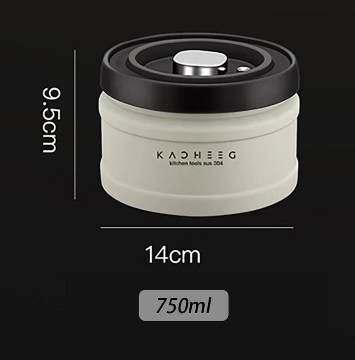 Lisslune | Premium Stainless Steel Coffee Storage Container Set with CO2 Release Valve - Maximize Freshness & Kitchen Organization