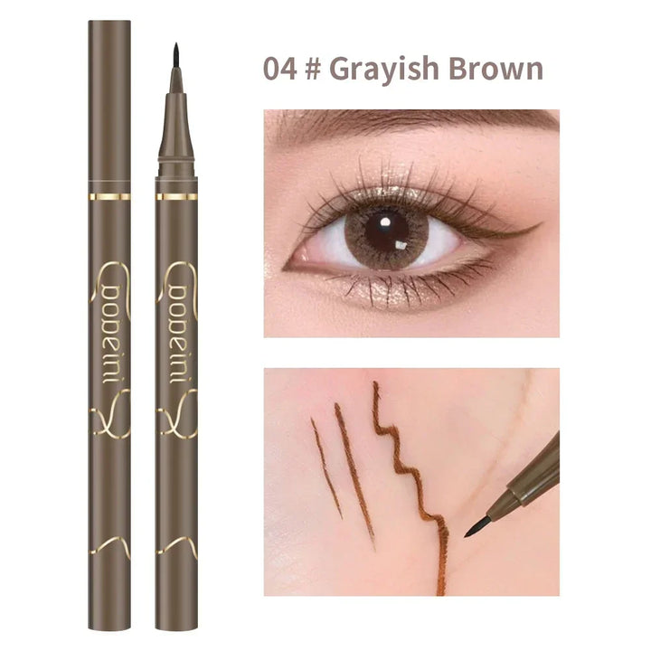 Rynx | Waterproof quick-drying liquid eyeliner pencil long-lasting silk moth eyeliner pencil ultra-fine matte black brown beauty eyes makeup