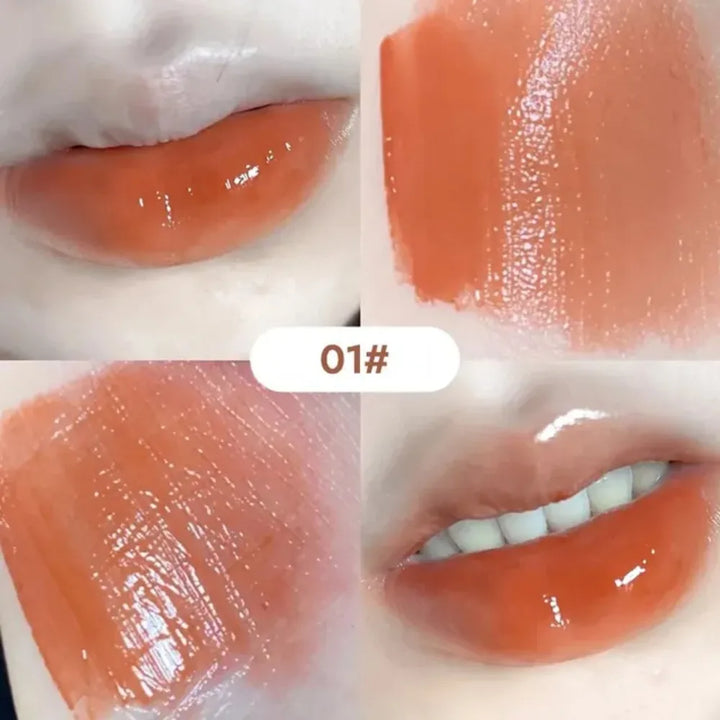 Rynx | 6 Colors Silky Glossy Lipstick Gege Bear Pump Lips Moisture Water Bomb Comfortable Ultra Shine Non-Sticky Cup Lip Balm Makeup