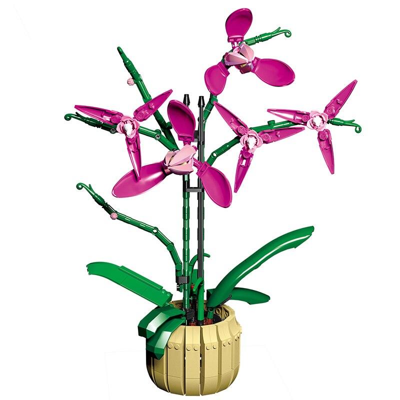 Lisslune | DIY Elegant Blue Phalaenopsis Flower Craft Kit: Create your own impressive home accessory