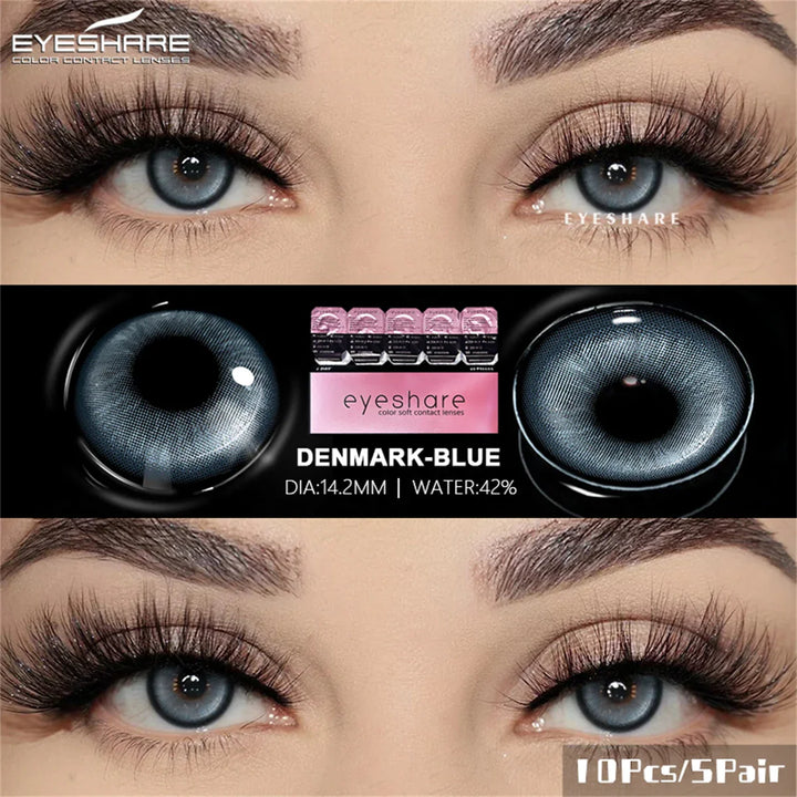 Rynx | Daily Lens 10pcs/5pairs Colored Contact Lenses Natural Gray Contact Daily Disposable 1 Day Use Colored Make-up Lenses