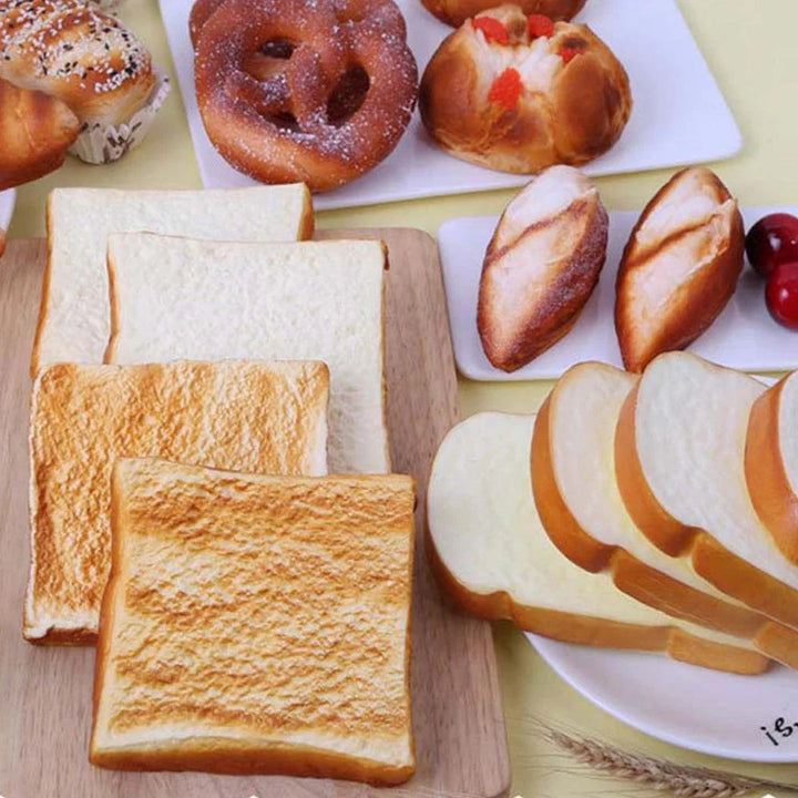 Lisslune | Lifelike Toast Bread Dough Donut Model - Perfect Synthetic Food for Bakery Displays and Kitchen Aesthetics