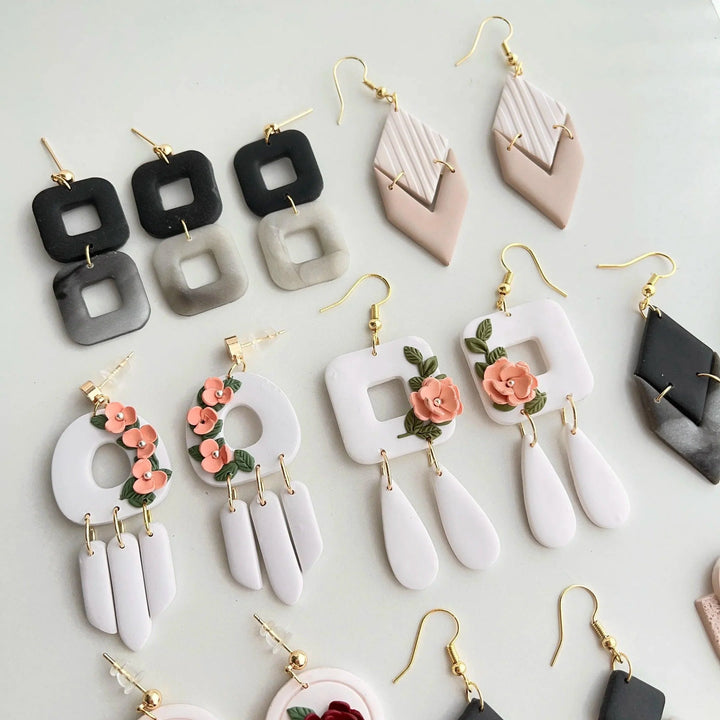 Lisslune | Creative geometric polymer ceramic cutters for unique earring creations