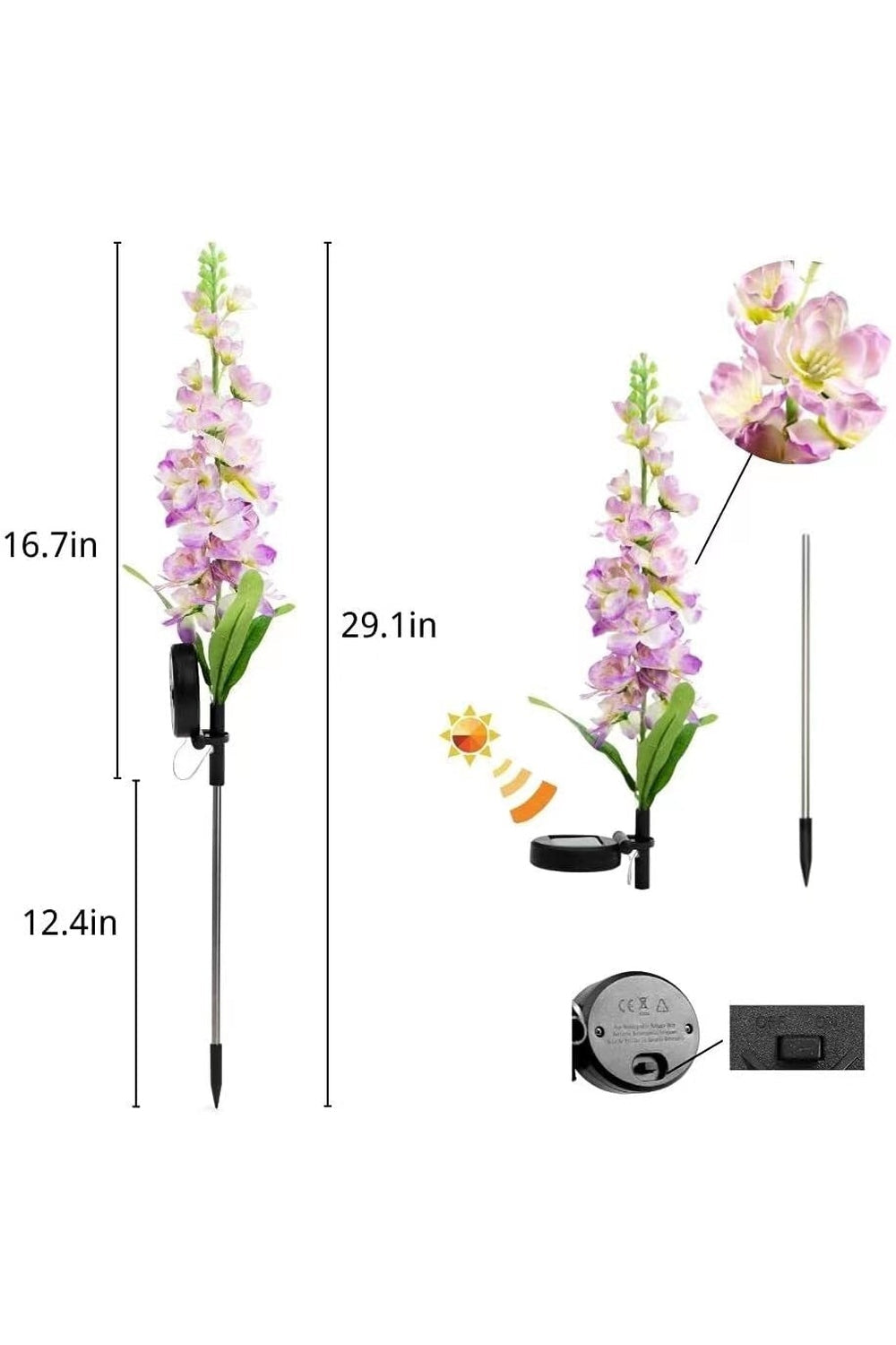 Lisslune | Solar-Violet Lawn Lights
