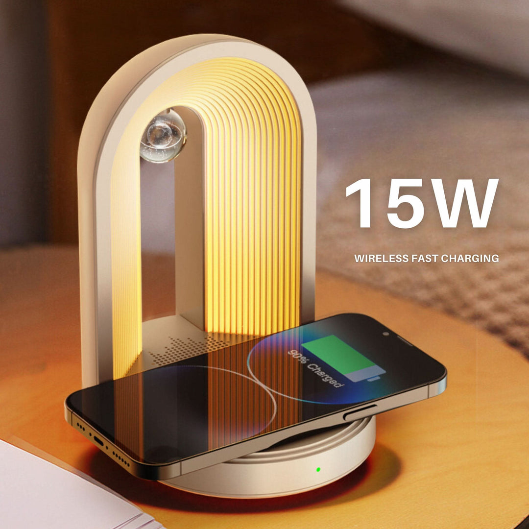 Lisslune | LUMIVIBE – Wireless Charging and Speaker Lamp