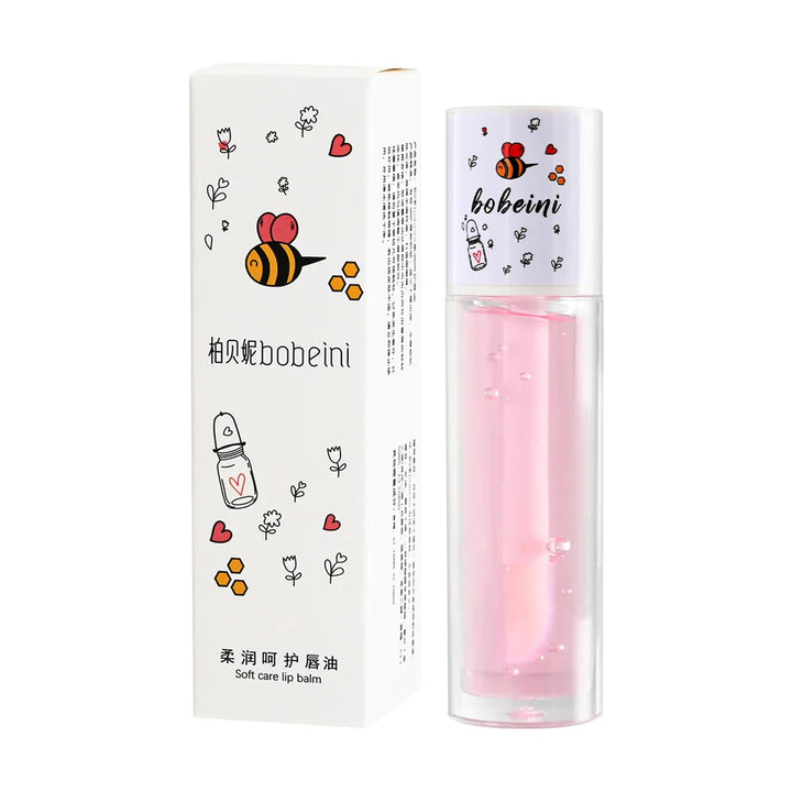Rynx | Peach Honey Lip Oil alleviates dryness moisturizing lipstick fills lip lines water-light lip large brush head lip balm makeup cosmetics