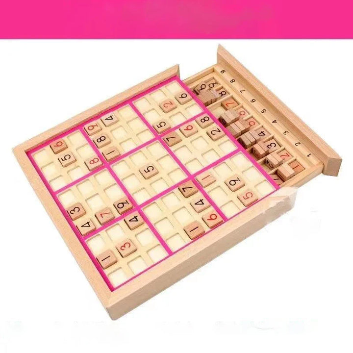 Rynx | Wood Sudoku Nine Grid Game Chess Sudoku Puzzle Game for Logical Thinking of Children, Puzzle Tablet Games with Questions