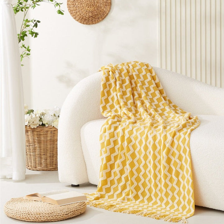 Lisslune | YELLOW BOHO CHECK PATTERN