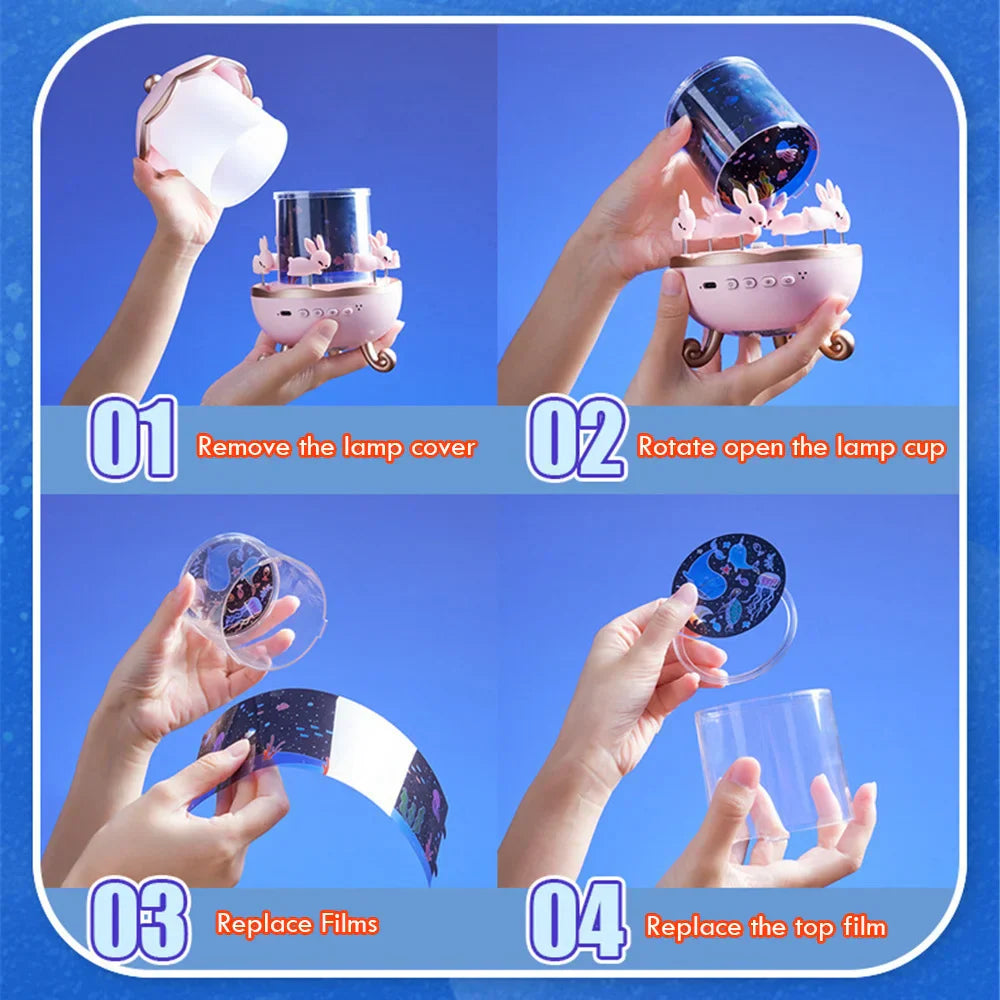 Lisslune | Magical Bunny LED Night Light Projector