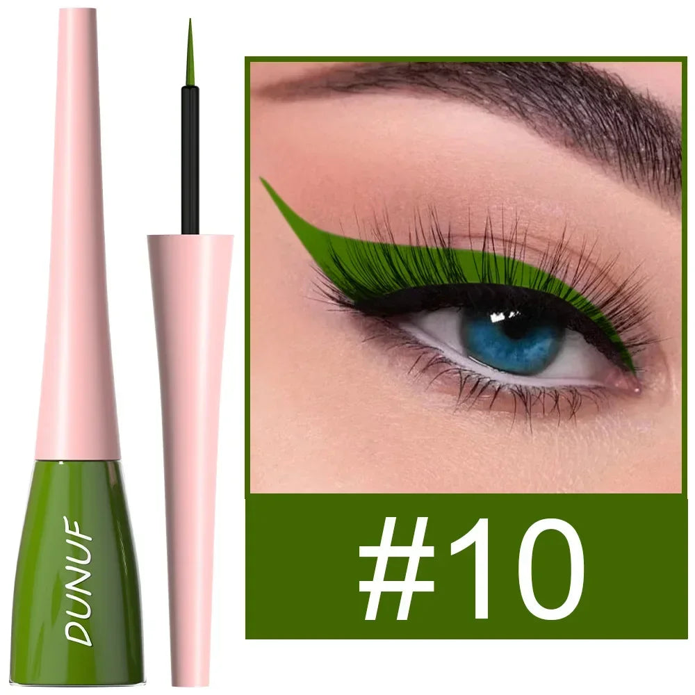Rynx | Purple Eyeliner Long-lasting Liquid Black Eyeliner Pencil Waterproof Fast-drying Blue White Eyeliner Pencil Korean Cosmetics Tool 18 Colors