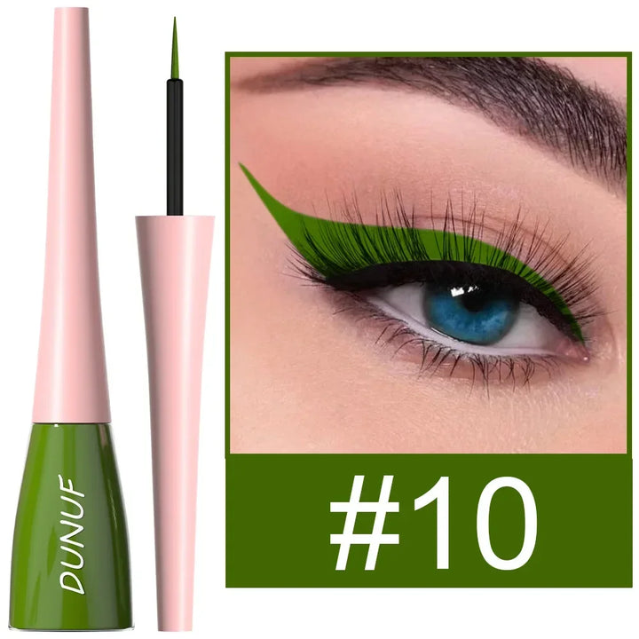 Rynx | Purple Eyeliner Long-lasting Liquid Black Eyeliner Pencil Waterproof Fast-drying Blue White Eyeliner Pencil Korean Cosmetics Tool 18 Colors