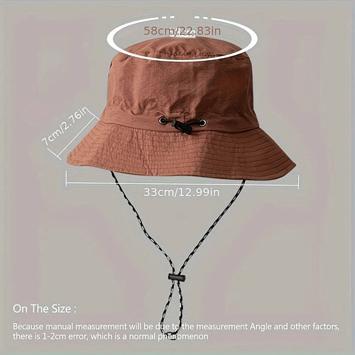 Rynx | 1pc waterproof outdoor hat, foldable sun protection, quick-drying casual fishing hat for fishing, climbing, mountaineering