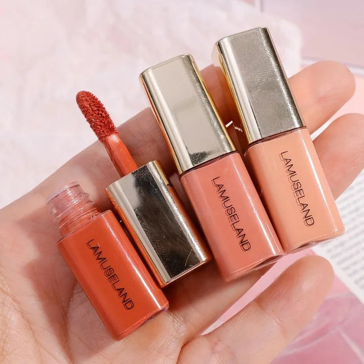 Rynx | Velvet Mini Face Matte Liquid Blush Long-lasting Silky Smooth Cheeks Eyes Blush Highlighter Stick Waterproof Contour Cosmetics
