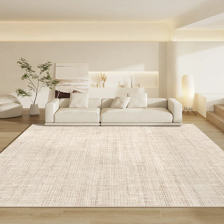 Rynx | Living Room Cream Stylish Sofa Carpets Easy Care Bedroom Nightstand Large Area Rug Luxury Wardrobe Decoration Non-Slip Rugs Carpet