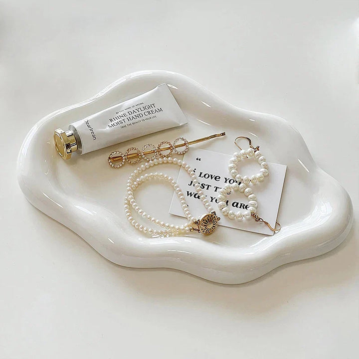 Lisslune | White Cloud Ceramic Plate