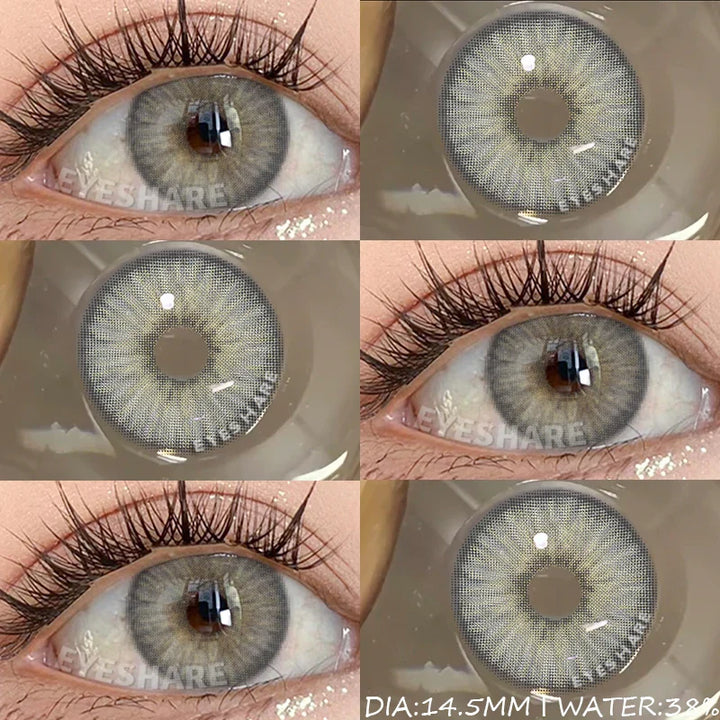 Rynx | Colored Contact Lenses for Eyes Gray Pupil Lens Fashion Blue Eye Contacts Green Lenses Brown Lenses Yearly 2 Pieces/Pair