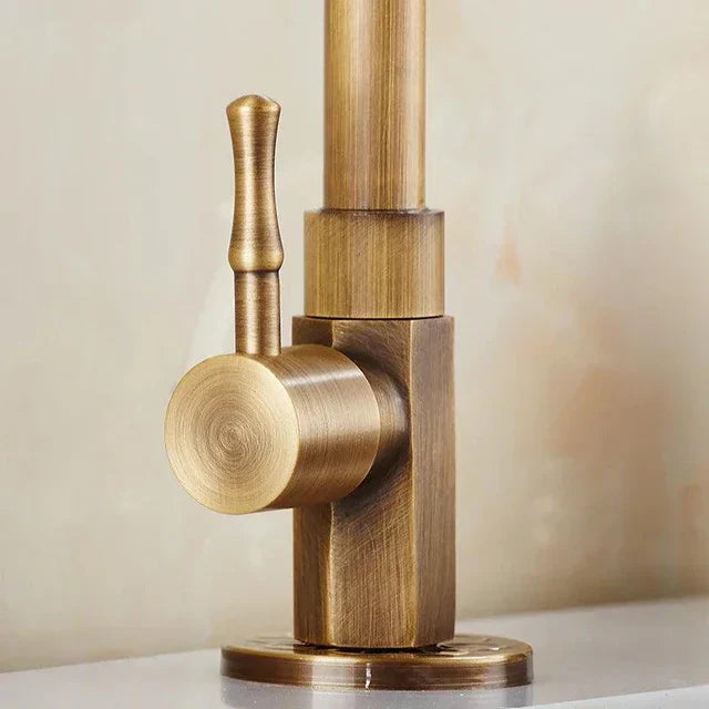 Lisslune | SwanFlow - Antique kitchen faucet with elegant swan neck design