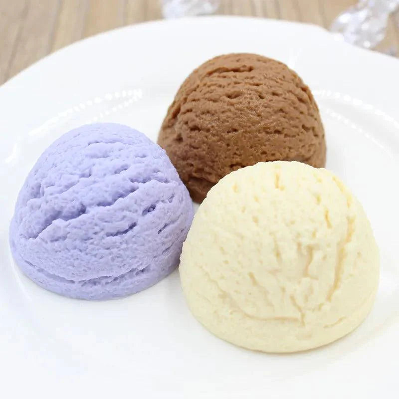 Lisslune | Life-like resin ice cream cone model - Realistic artificial dessert decoration for photography and home decor