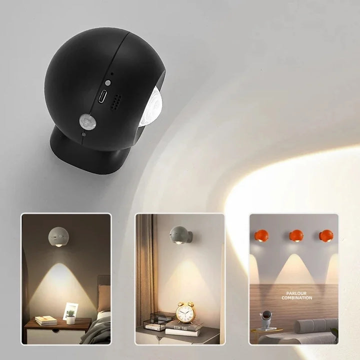 Lisslune | Rotating Mini Magnetic Rechargeable Wall Lamp