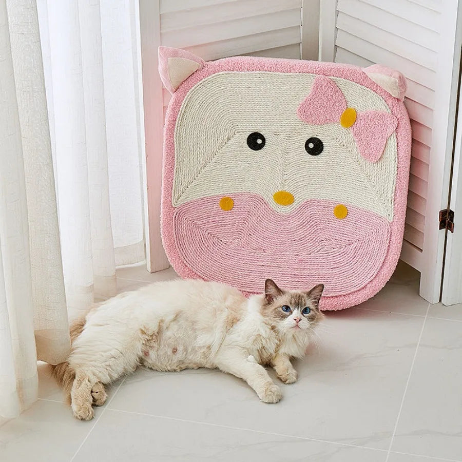 Rynx | 51 cm Sisal Hemp Scratching Board Scratch-resistant Cat Lounge for Claw Sharpening Cute Square Cat Nest Pet Accessories