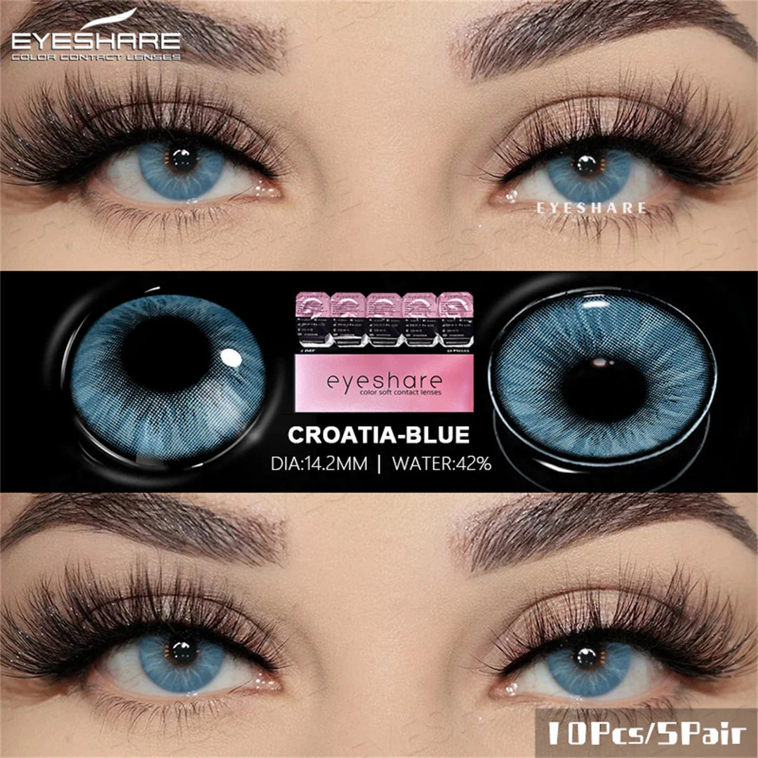 Rynx | Daily Lens 10pcs/5pairs Colored Contact Lenses Natural Gray Contact Daily Disposable 1 Day Use Colored Make-up Lenses